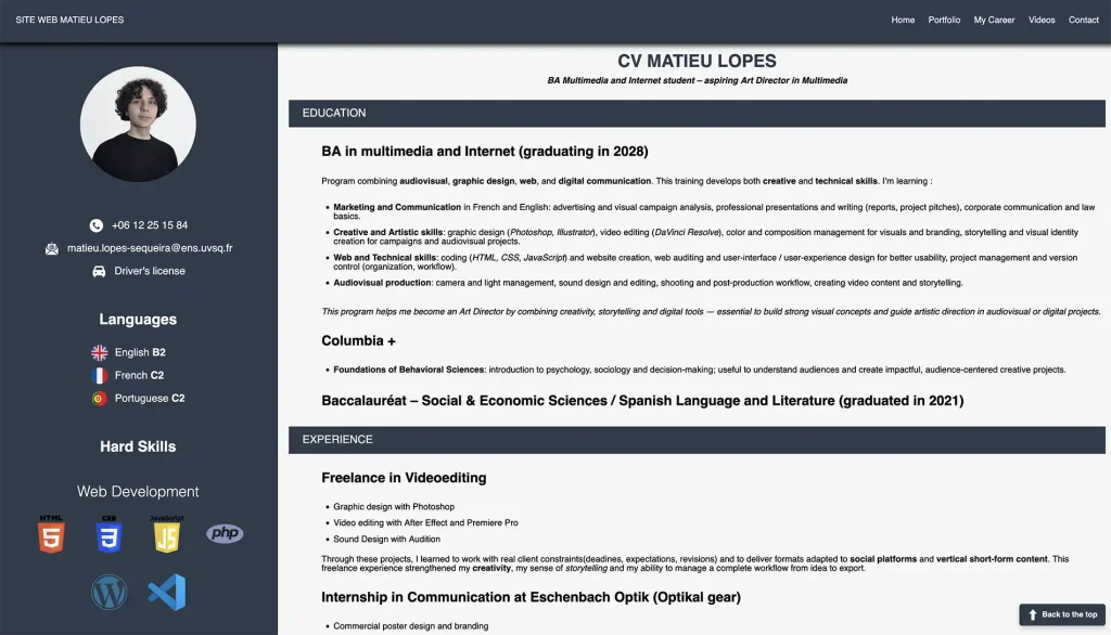 Développer pour le web - BUT MMI Vélizy